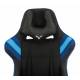 Кресло игровое геймерское Бюрократ VIKING 4 AERO BLUE две подушки черный/синий искусст.кожа/ткань. Фото товара с разных ракурсов.