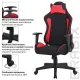 Игровое кресло  "GT Racer GM-101", подушка, ткань, черное/красное, 531820. Фото товара с разных ракурсов.