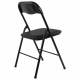 Стулья складные  "Golf CF-007", КОМПЛЕКТ 4шт., черный каркас, кожзам черный, 533032. Фото товара с разных ракурсов.