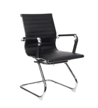 Кресло Бюрократ CH-883-LOW-V/BLACK низкая спинка черный искусственная кожа